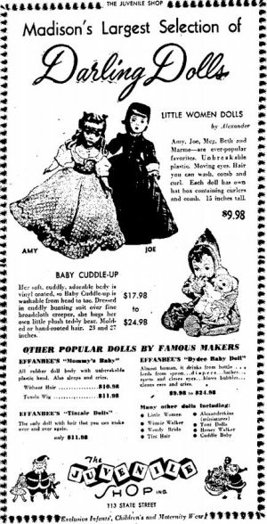Wisconsin State Journal toy ads: 1950s